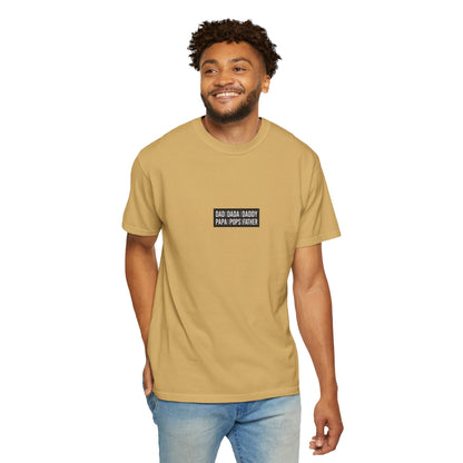 Father Names Line-Up T-Shirt - Minimalist Dad Typography Tee