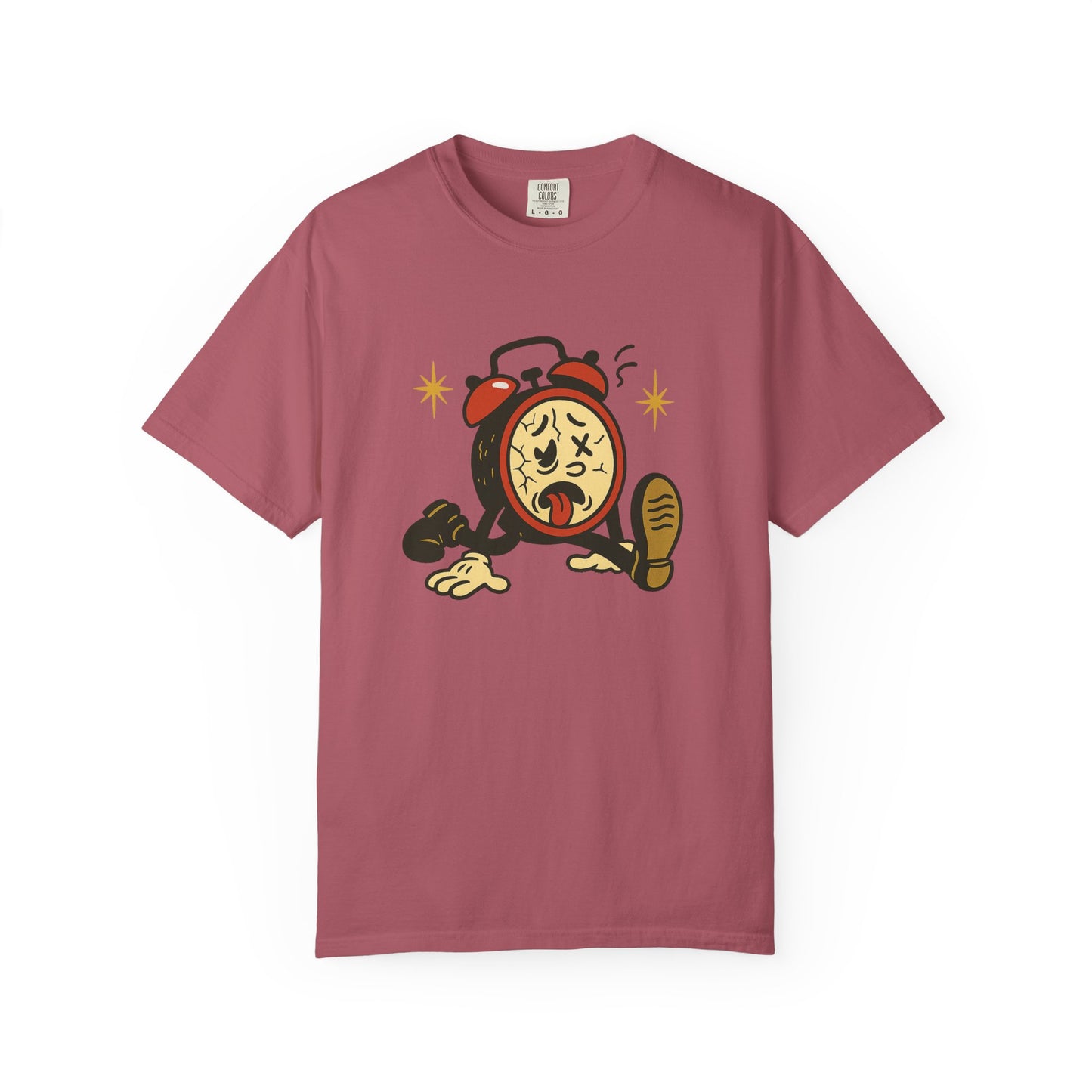 Funny Retro Alarm Clock Graphic T-Shirt, Unisex Humor Tee, Perfect Gift for Lazy Mornings, Casual Wear, Unique Graphic Shirt