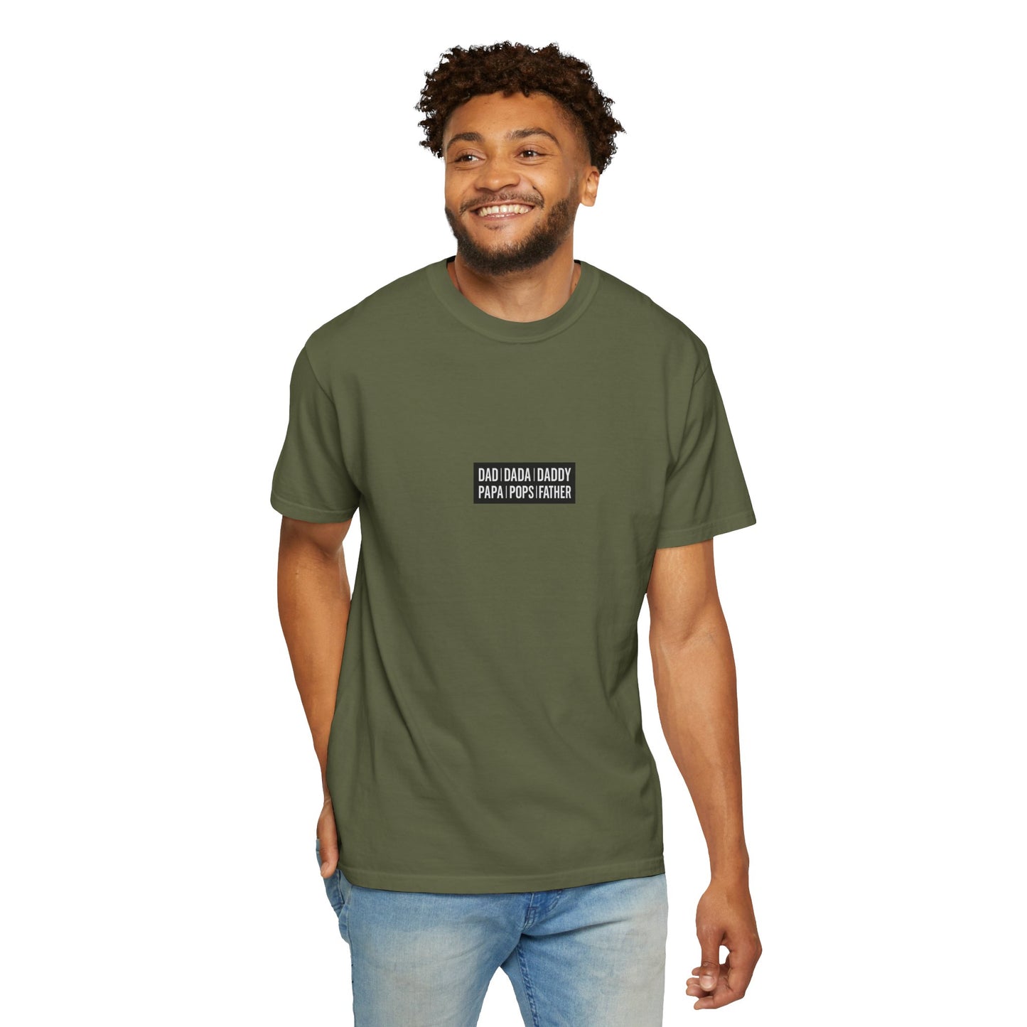 Father Names Line-Up T-Shirt - Minimalist Dad Typography Tee