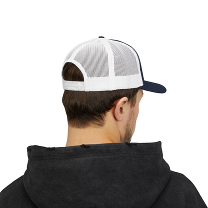 Father Names Line-Up Trucker Hat - Minimalist Black & White Design