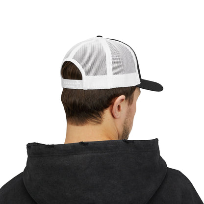 Father Names Line-Up Trucker Hat - Minimalist Black & White Design