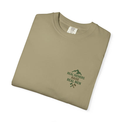 Real Fathers Raise Real Men T-Shirt, Unisex Cotton Tee, Father's Day Gift, Dad Apparel, Outdoor Style Shirt, Family Values Clothing