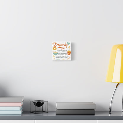 Scrunchy Mom Canvas Art - Fun Wall Decor for Busy Moms