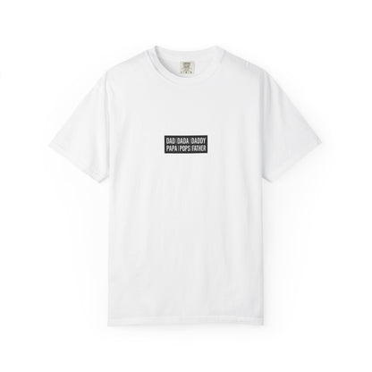 Father Names Line-Up T-Shirt - Minimalist Dad Typography Tee