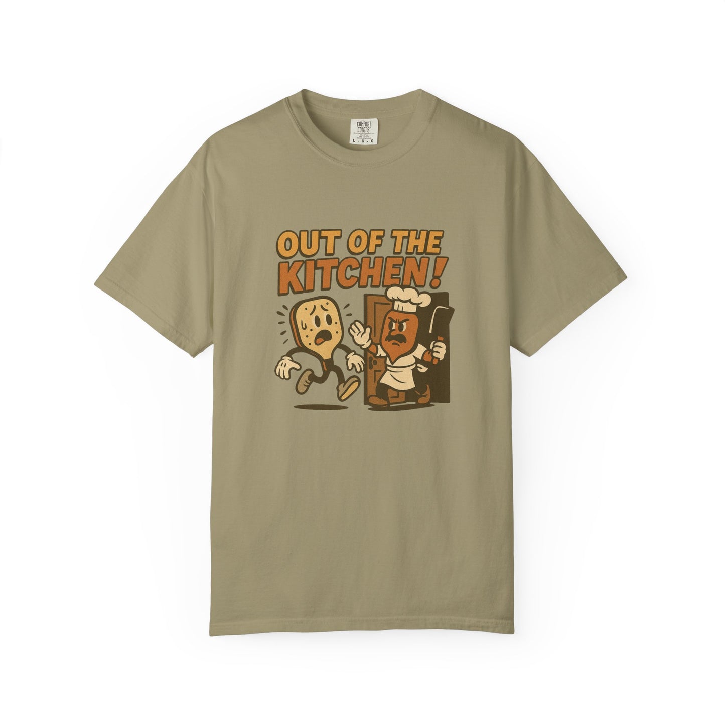 Out of the Kitchen! Funny Pickleball T-Shirt – Retro Cartoon Chef Paddle Design for Players Who Love Pickleball and Laughs