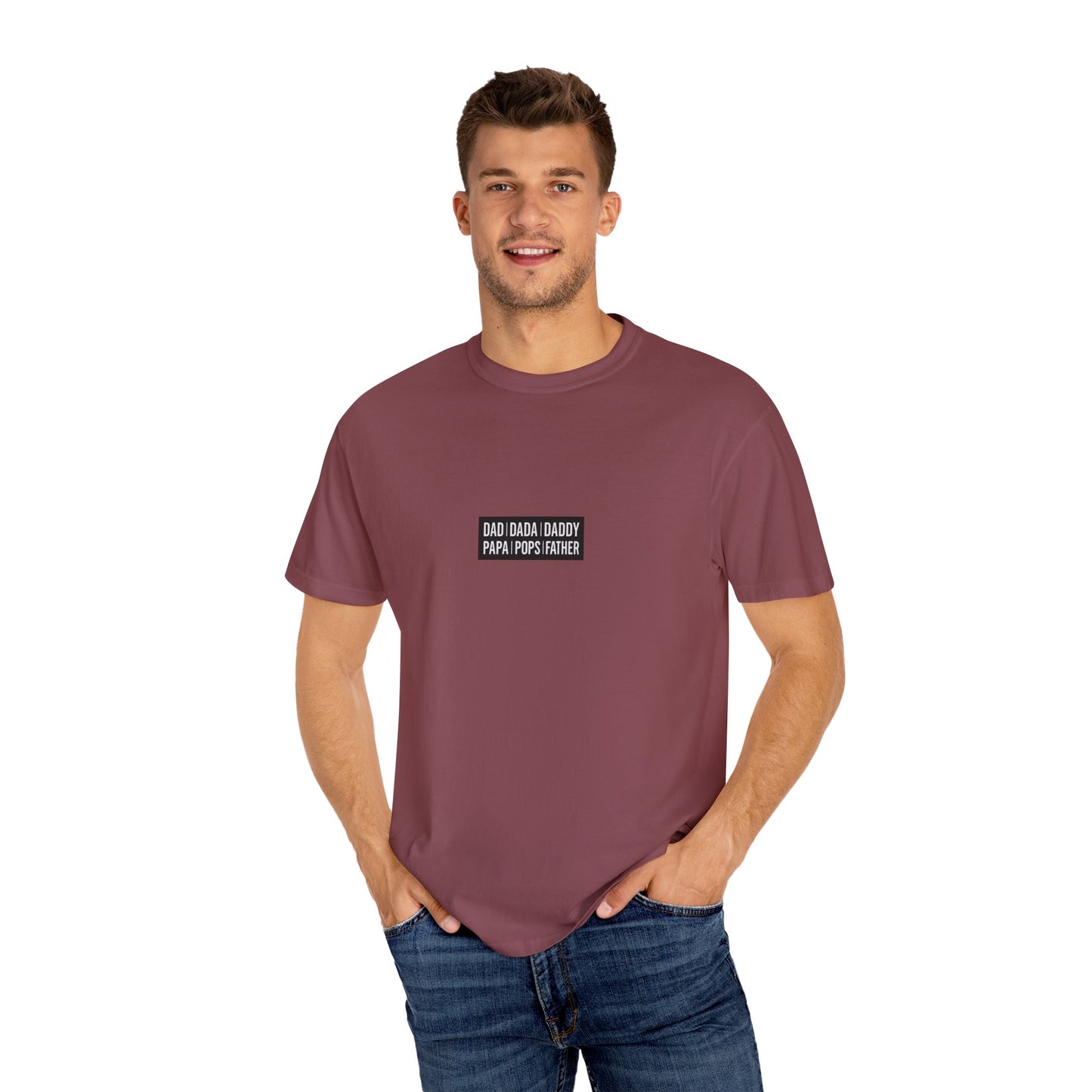 Father Names Line-Up T-Shirt - Minimalist Dad Typography Tee