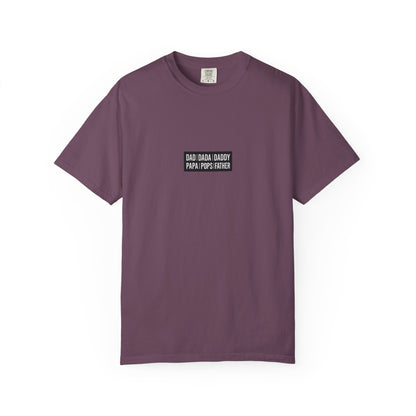 Father Names Line-Up T-Shirt - Minimalist Dad Typography Tee