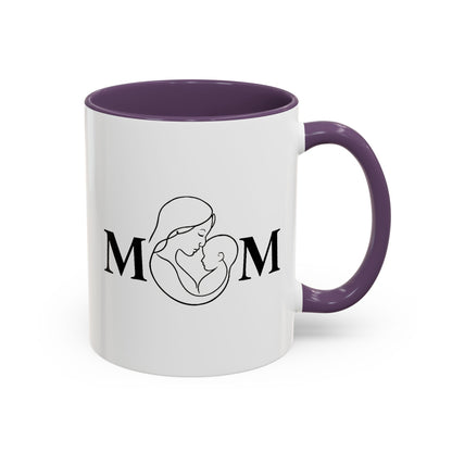 Mom Love Accent Coffee Mug - Perfect Gift for Mother's Day & Special Occasions
