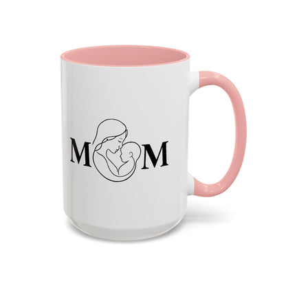 Mom Love Accent Coffee Mug - Perfect Gift for Mother's Day & Special Occasions