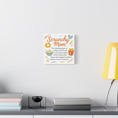 Scrunchy Mom Canvas Art - Fun Wall Decor for Busy Moms