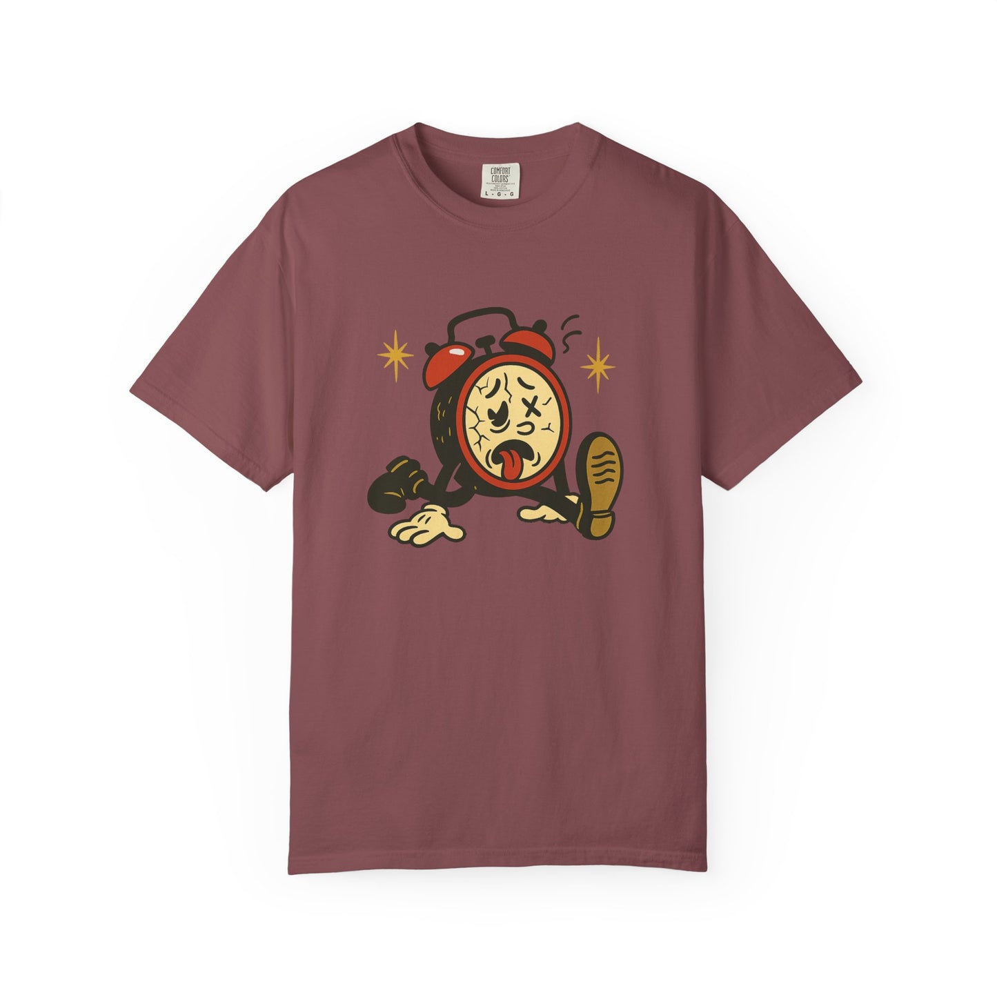 Funny Retro Alarm Clock Graphic T-Shirt, Unisex Humor Tee, Perfect Gift for Lazy Mornings, Casual Wear, Unique Graphic Shirt