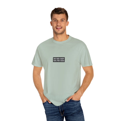 Father Names Line-Up T-Shirt - Minimalist Dad Typography Tee