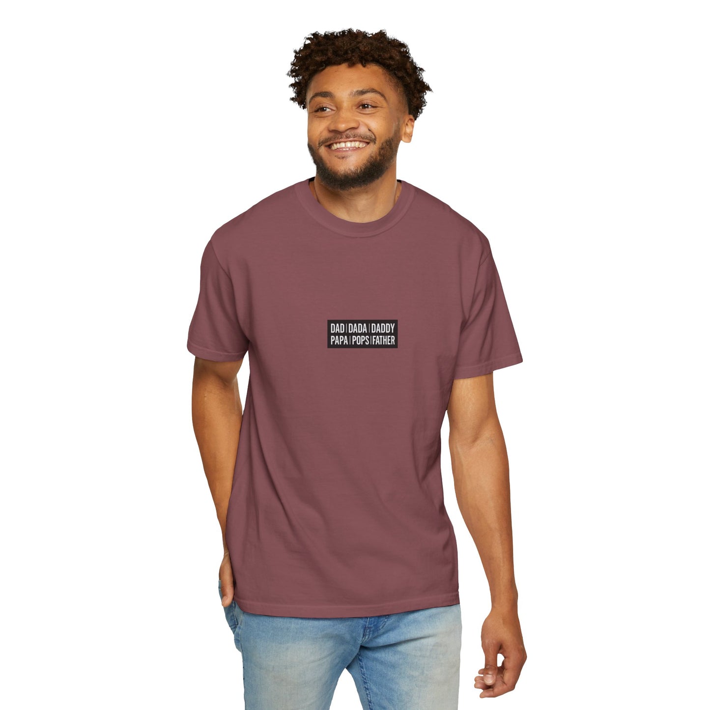 Father Names Line-Up T-Shirt - Minimalist Dad Typography Tee