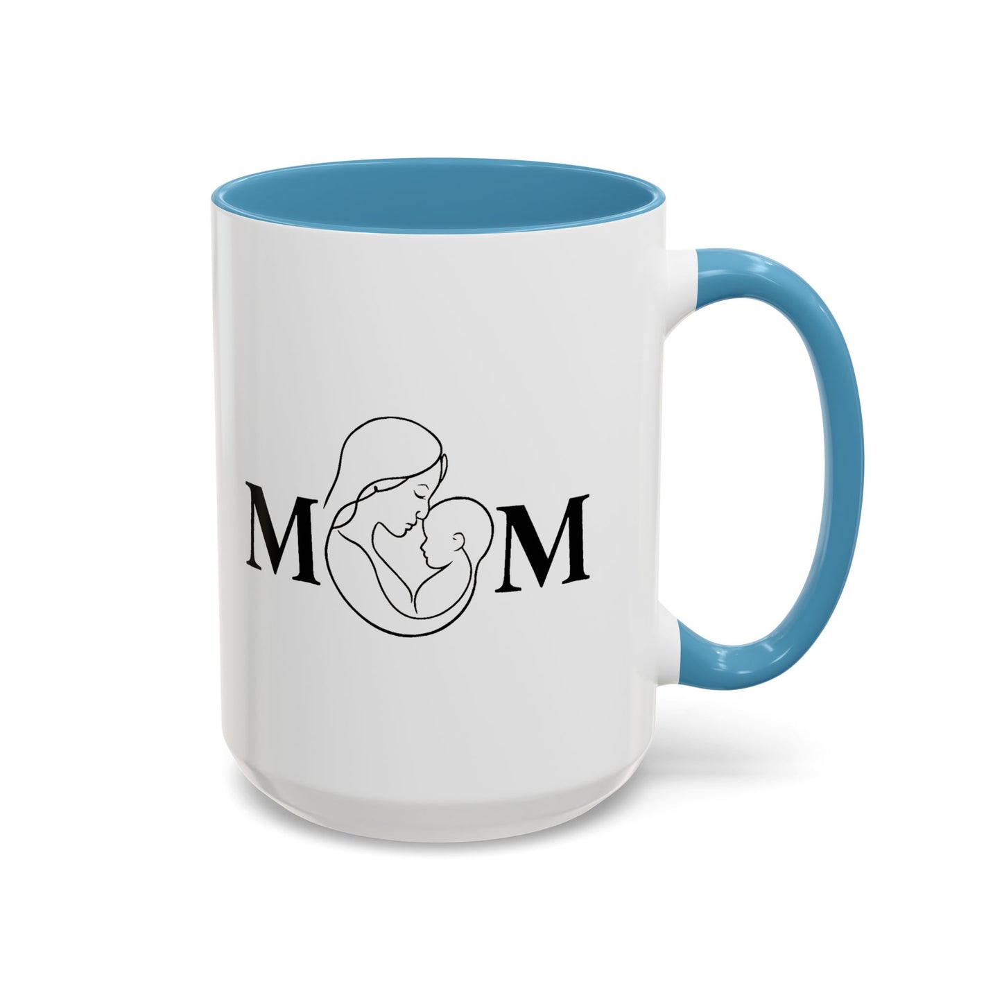 Mom Love Accent Coffee Mug - Perfect Gift for Mother's Day & Special Occasions