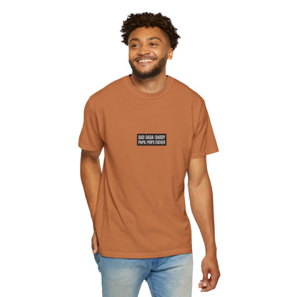 Father Names Line-Up T-Shirt - Minimalist Dad Typography Tee