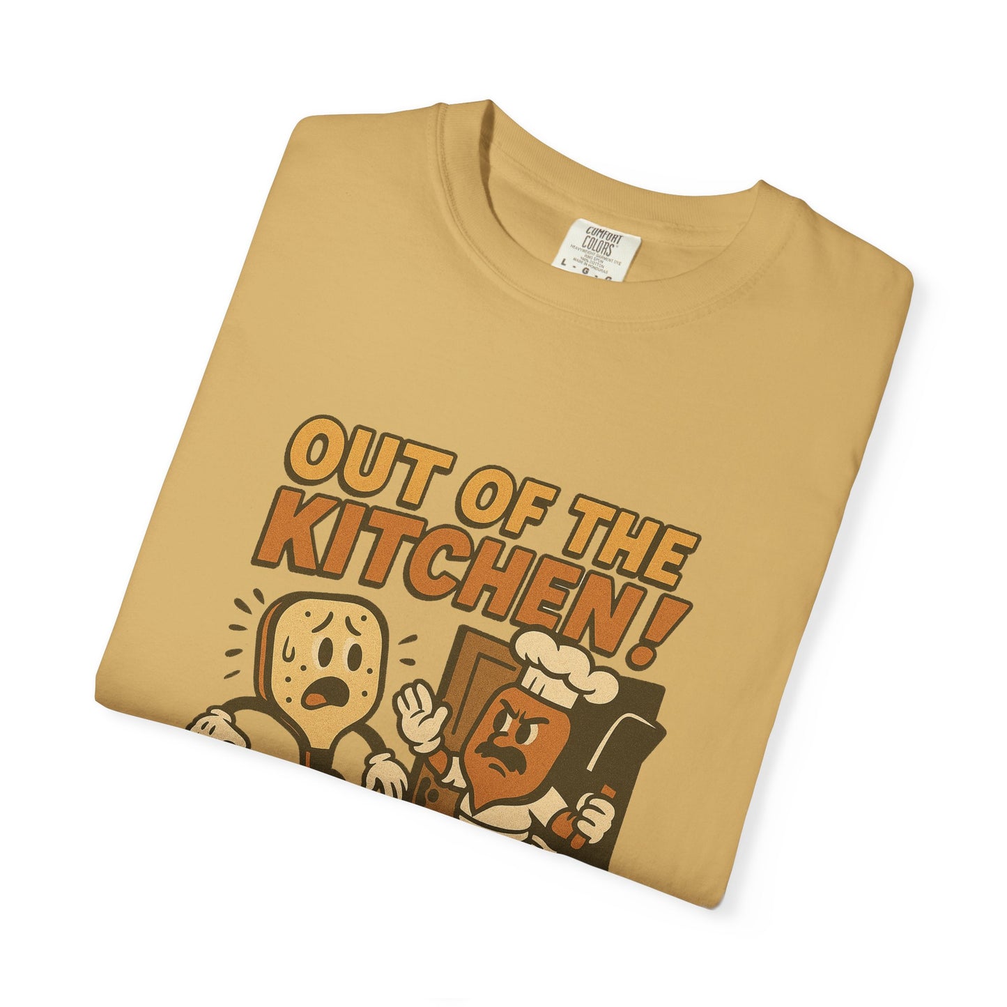 Out of the Kitchen! Funny Pickleball T-Shirt – Retro Cartoon Chef Paddle Design for Players Who Love Pickleball and Laughs