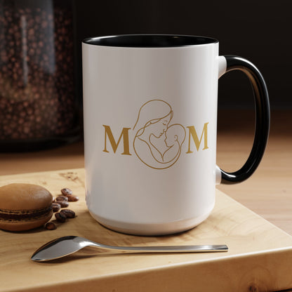 Elegant Mom Coffee Mug - Gold Accent | Perfect Gift for Mothers Day & Special Occasions