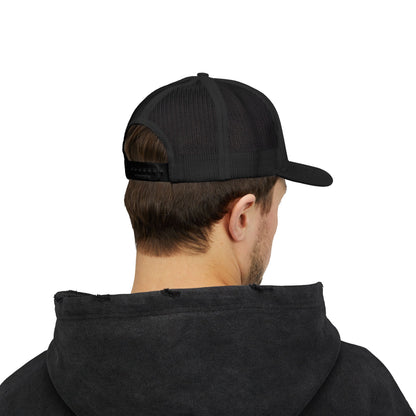 Father Names Line-Up Trucker Hat - Minimalist Black & White Design