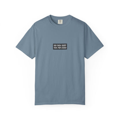Father Names Line-Up T-Shirt - Minimalist Dad Typography Tee
