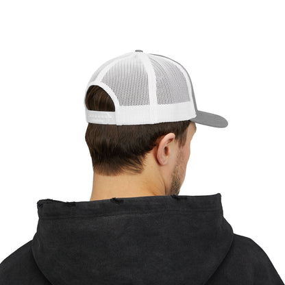 Father Names Line-Up Trucker Hat - Minimalist Black & White Design